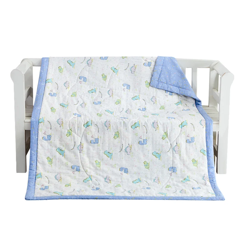 

Cartoon Dinosaur Pattern Summer Quilt for Children Summer Cool Quilt Washed Cotton Skin-friendly Summer Quilt for Teenager