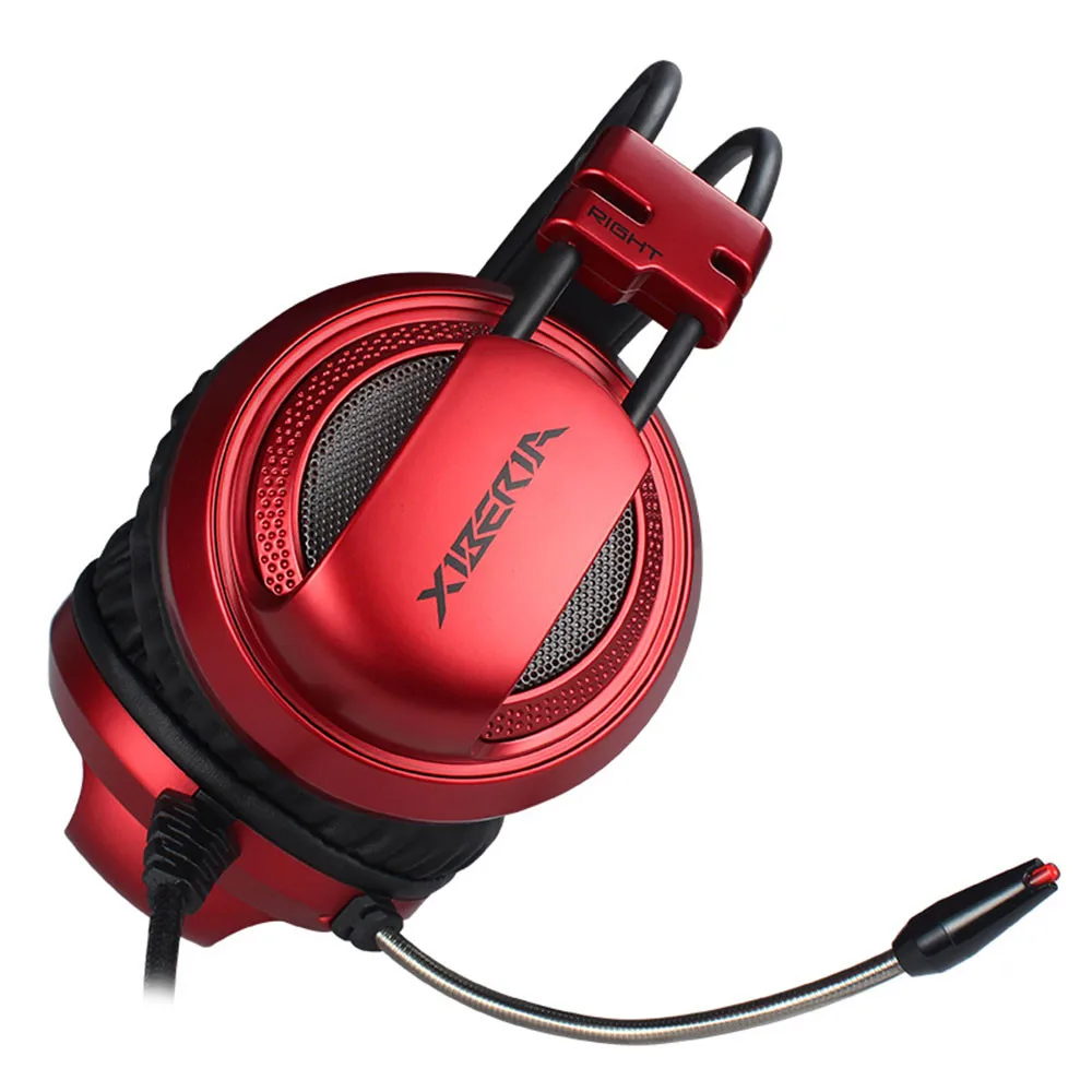 XIBERIA V10 PC Gamer Gaming Headset Casque with Microphone LED Lights Stereo Heavy Bass Game Headphones for Computer Game (6)