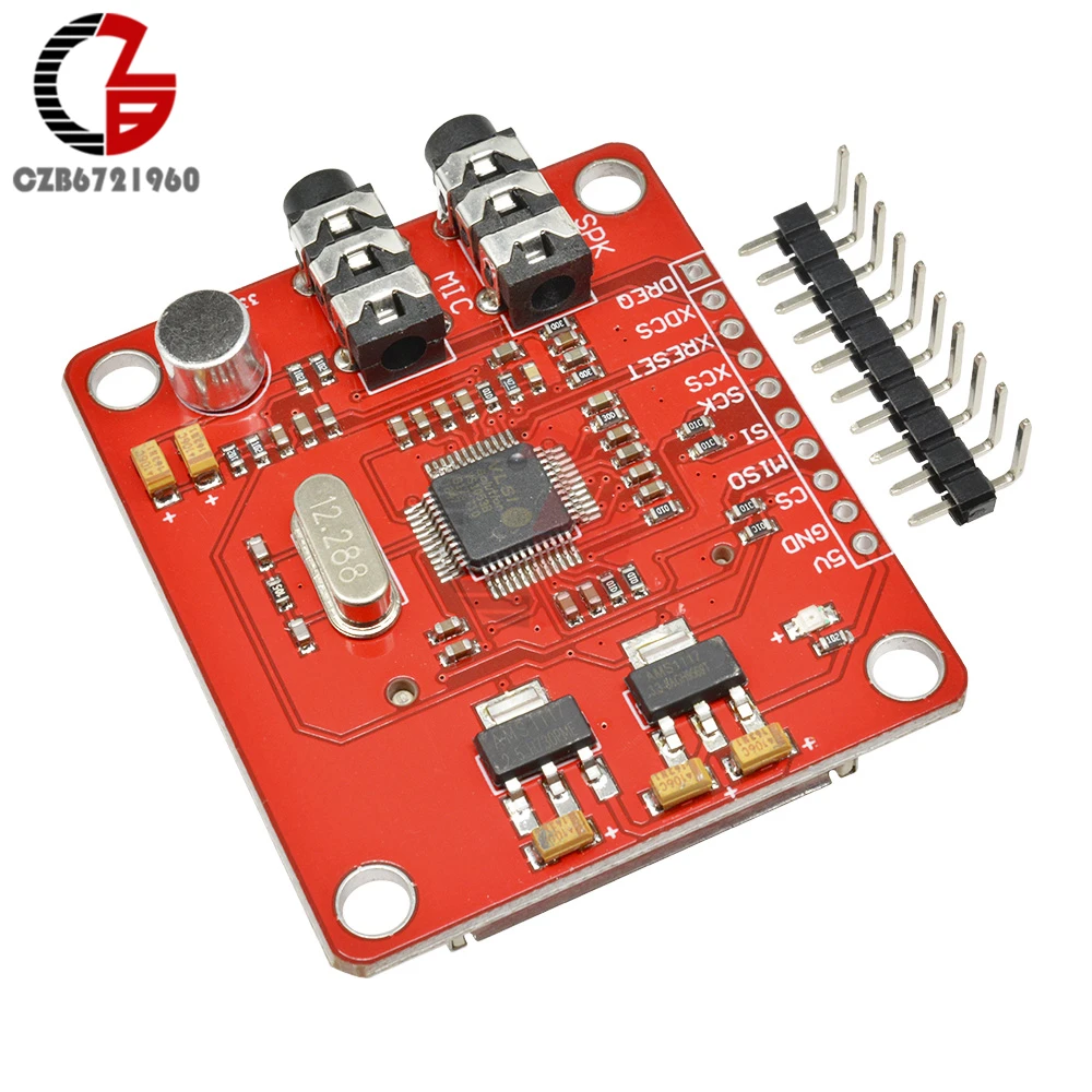 VS1053 VS1053B Ogg Vorbis MP3 AAC WMA FLAC WAV MIDI аудио декодер модуль кодировщика с I/O UART SD слот для карты ADC DSP для Arduino