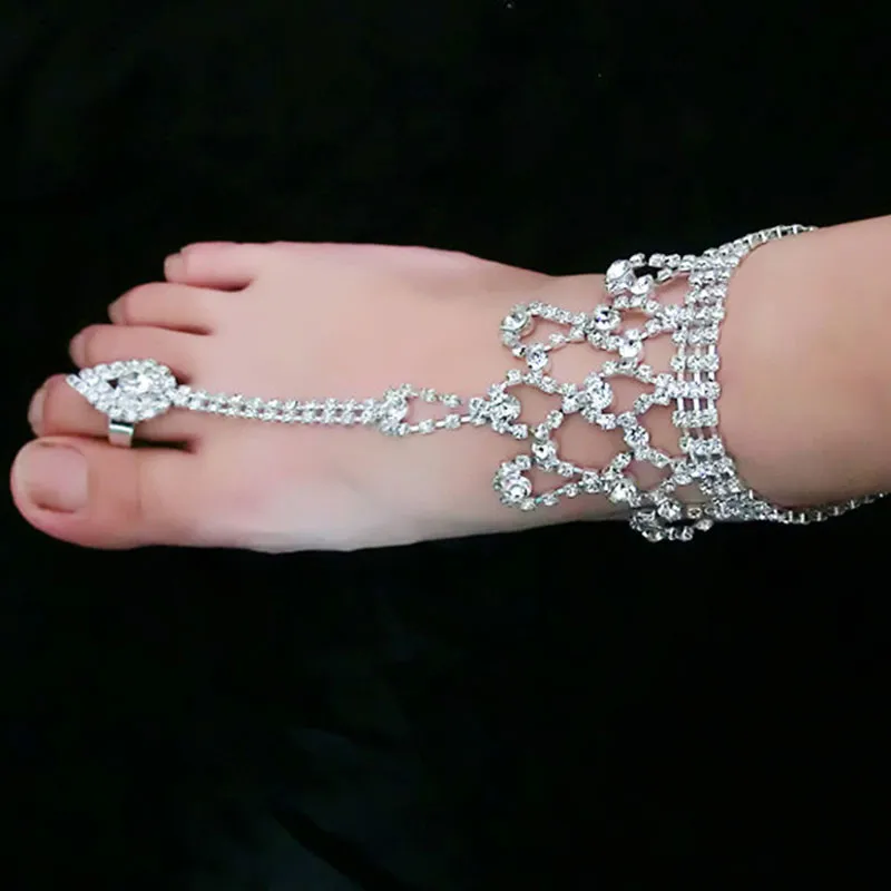 

Meetcute Sexy Starfish Anklets Fashion Jewelry Bracelet On The Leg Sea Star Barefoot Sandals Beaded Chain Foot Jewelry -Ff