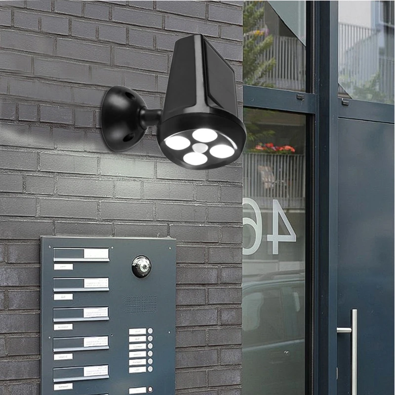 Solar da Lâmpada Sensor de Movimento Lâmpada de Parede ao ar Solar para Jardim do Pátio Holofotes Impermeável Livre Luz Garagem Iluminação Caminho Led Ip65 7 Holofotes IP65 Impermeável Lâmpada de Parede Ao