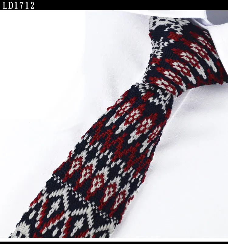 New Arrive Men's Knitting polyester woven ties Classic Neckties Fashion Plaid Mans Tie for wedding