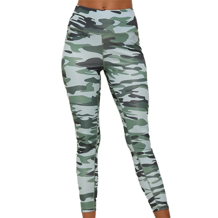 2019 women's camouflage sports yoga pants push up high waist sports casual yoga pants leggings Quick dry for ladies 40J8 (3)