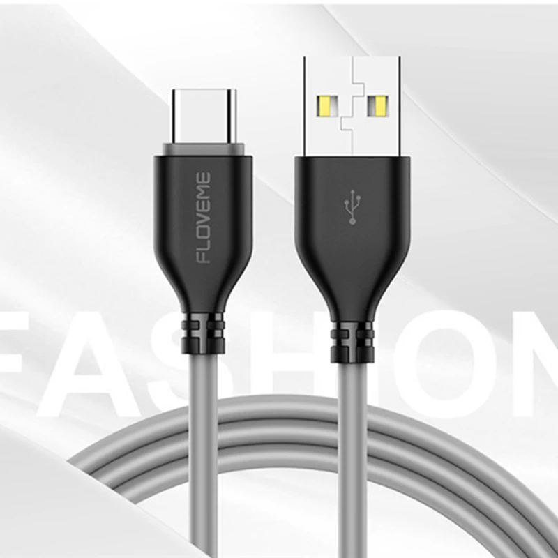 0,3 м 1 м usb type C кабель для Xiaomi Redmi Note 7 mi9 USB C кабель для samsung S9 провод для быстрого заряда USB-C шнур для зарядки мобильного телефона - Цвет: Gray