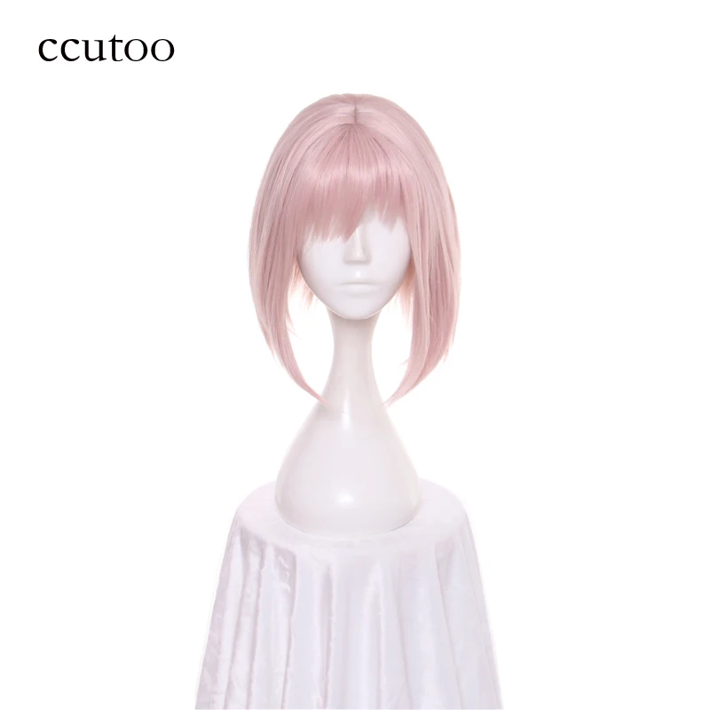 Ccutoo 12 "розовый короткий синтетический парик Fate/Grand Order Mash Kyrielight Деми-слугами
