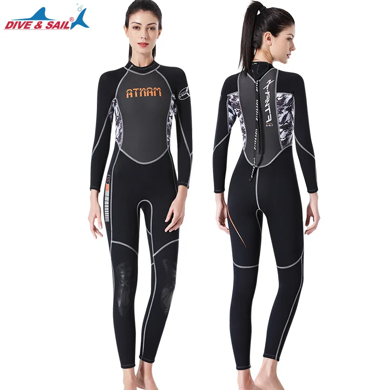 

Professional Neoprene Wetsuit Women One-piece Sports Wet Jump Suits Swimwear Wetsuit For Women Brand Quality EMS Free Shipping