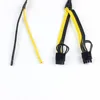 5Pcs Dual PCIe PCI-E Graphic Video Card 8pin 6+2pin DIY Splitter Power Cable Cord for Bitcoin Litecoin RIG Miner 12AWG+18AWG ► Photo 2/6