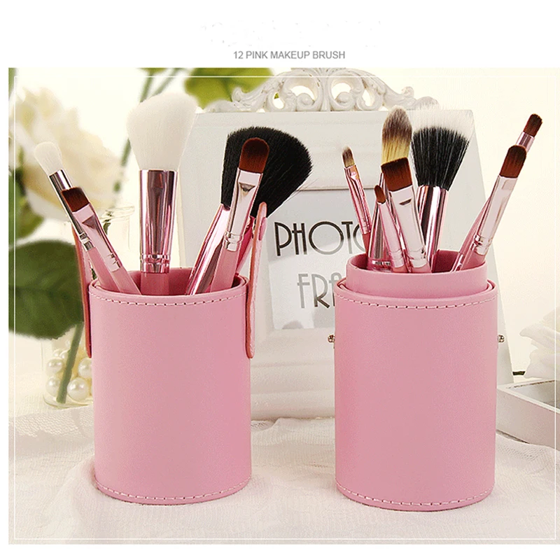 Black Portable Beauty Makeup Brushes Case Tool Set Foundation Eyeshadow Eyebrow Face Make Up Brush Fan 2018 Amazon Hot 12pcs 15 (9)
