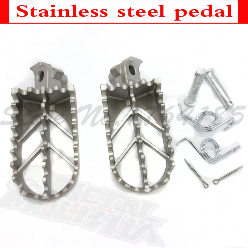 Stainless Steel Foot Pegs Pedals Foot Rests Fit KAYO IRBIS CRF50 70