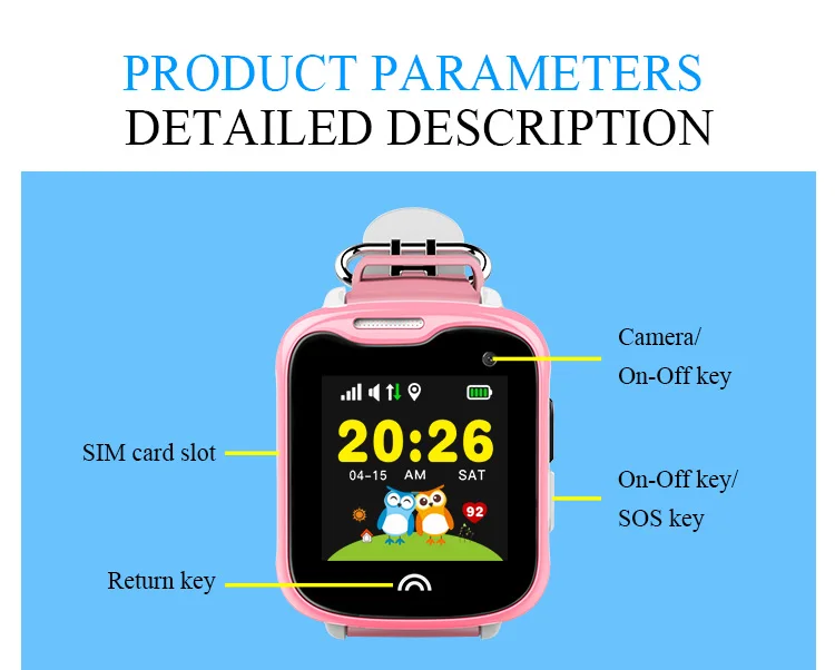 Детские Смарт-часы IP68 Водонепроницаемые наручные часы gps+ LBS+ wifi позиционирование smartwatch поддержка микро sim-карты часы для детей