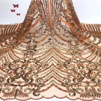 

Nigerian Lace Fabrics for Wedding 2019, African beads French Lace Fabric High Quality 3D Lace, Fashion Dark Rose Red Lace