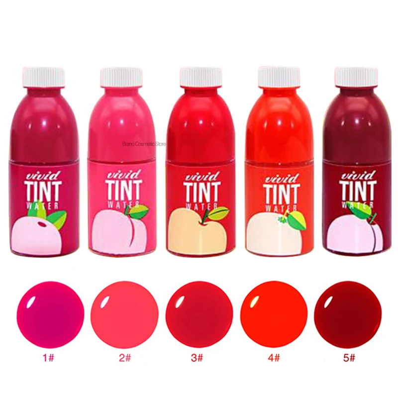 

Lip Gloss Water Lip Tint Korean Batom Liquid Lipstick Matte Lipgloss Maquiagem Profissional Completa 5 Colors Clear Lip Gloss