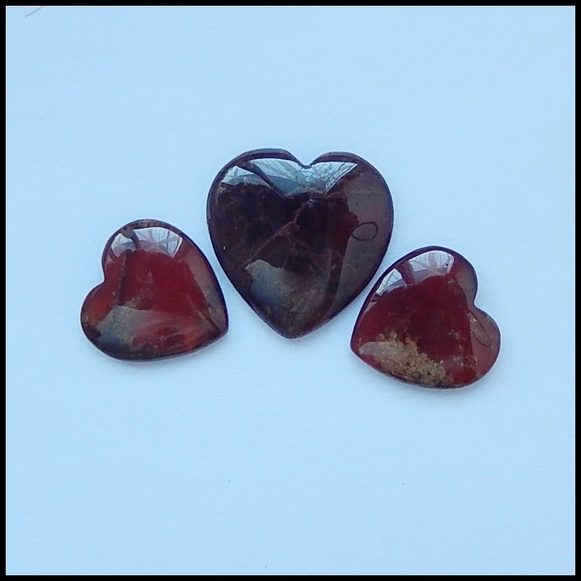 

On sale!!3pcs Natural Gemstone Garnet necklace pendant Cabochons,27x6mm,21x4mm,16.1g