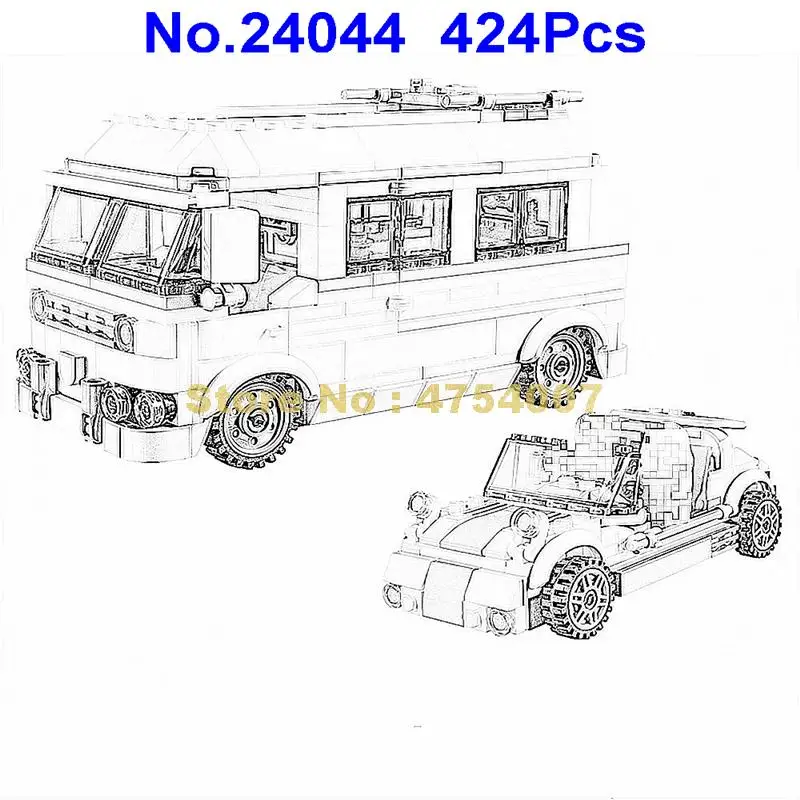 

424pcs 3in1 creative series sunshine surfer van building blocks 31079 Toy