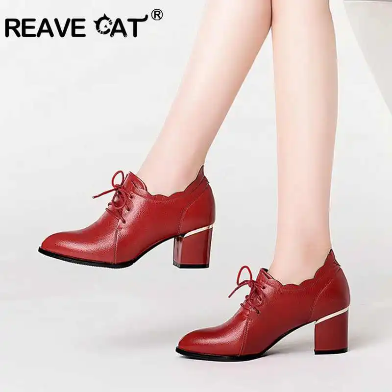 REAVE CAT Shoes woman High heels Ladies cross tied shoes REAVE CAT Shoes woman High heels Ladies cross tied shoes