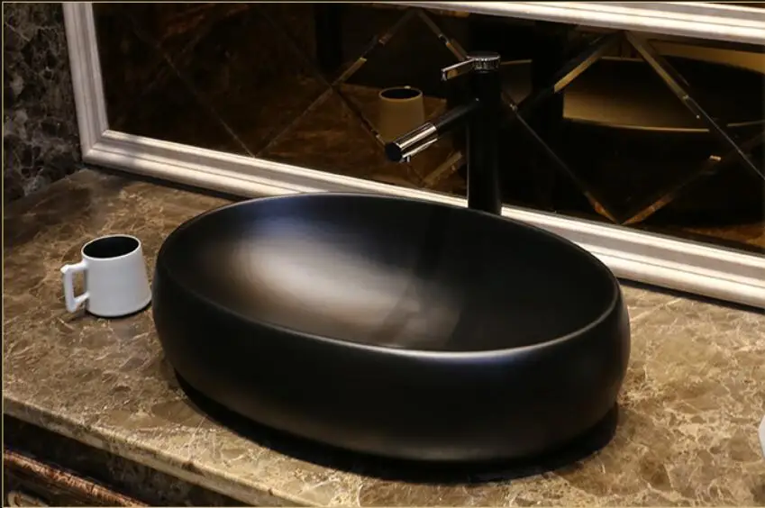 

Bathroom Porcelain Vanity North Europe Style Vessel Sink Ceramic Ancient Counter top Washbasin XR75-255
