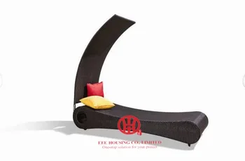 

Outdoor PE Rattan Elegant Stylish Furniture Beach Chaise Lounger with cushion,elegant wicker patio garden rattan chaise lounge