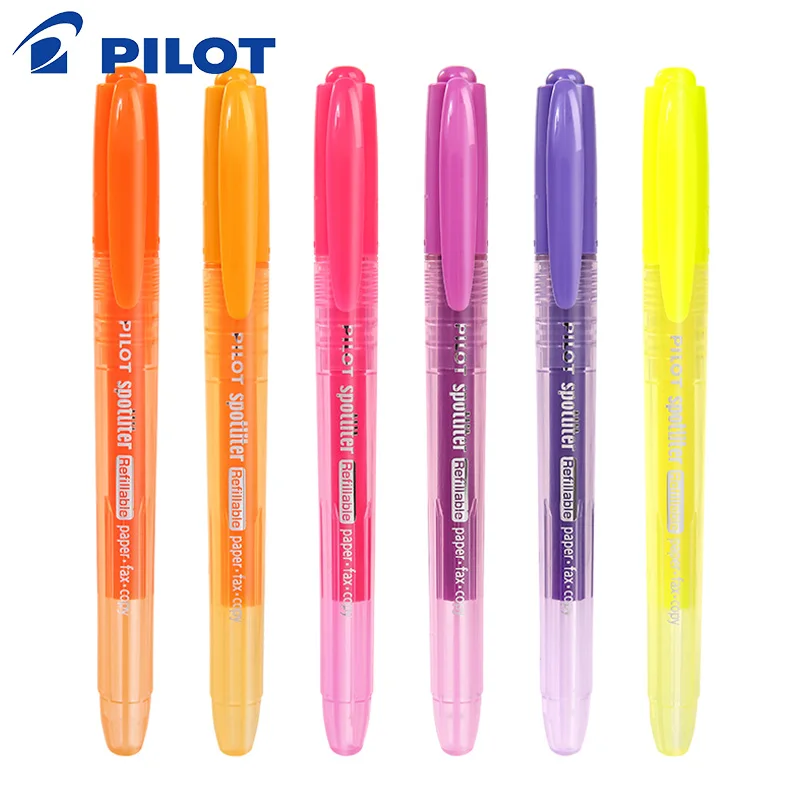 

1pcs Japan PILOT SW-SLR-O Oblique Head Highlighter Color Painting Key Mark Candy Color Marker Pen Thick Drawing Student