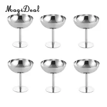 MagiDeal чашка для мороженого из нержавеющей стали десертная чаша набор для дома, баров