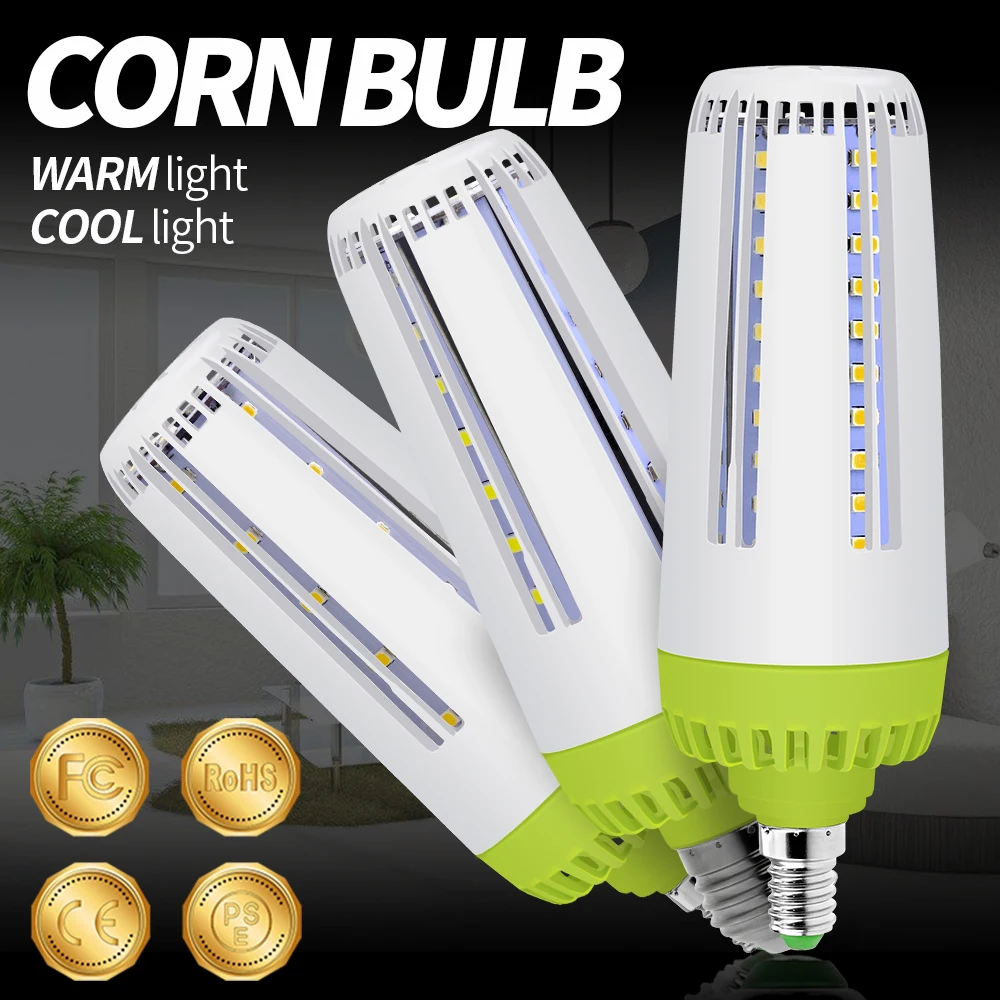 

LED Lamp E27 LED Corn Light Bulb E14 Bombillas 220V Led 10W 15W 20W No Flicker 5736SMD Ampoule Big Power Lights for Home 85-265V
