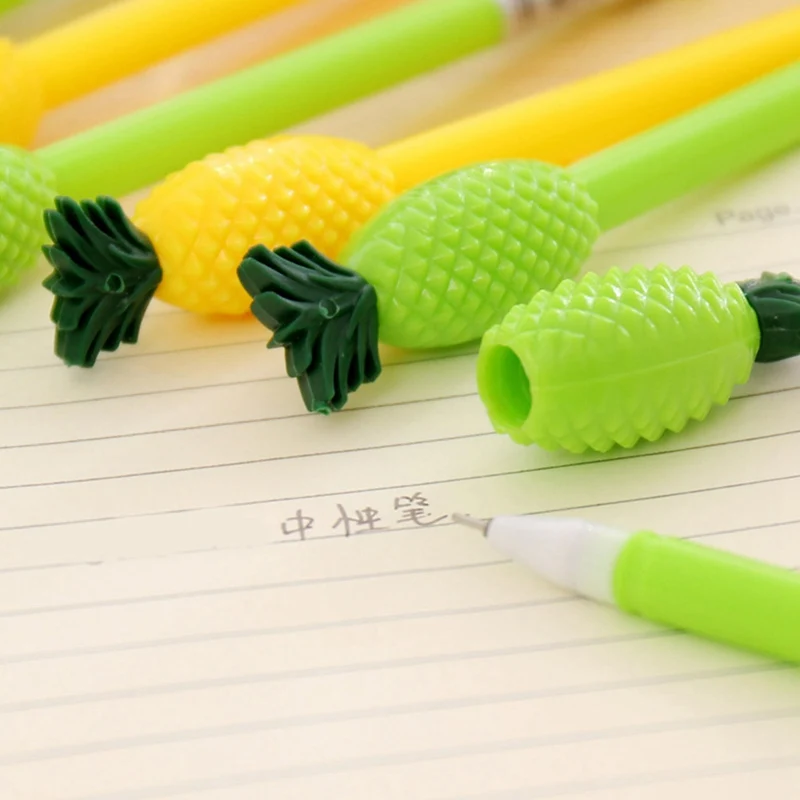 

1 Piece Kawaii Stationery Cute Pineapple Erasable Erasing Gel Pens Offices School Supply Gift Handles Creative