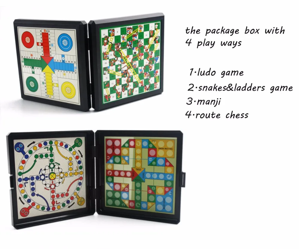 u3 2 combo folding magnetic ludo set children chess game fold fold games