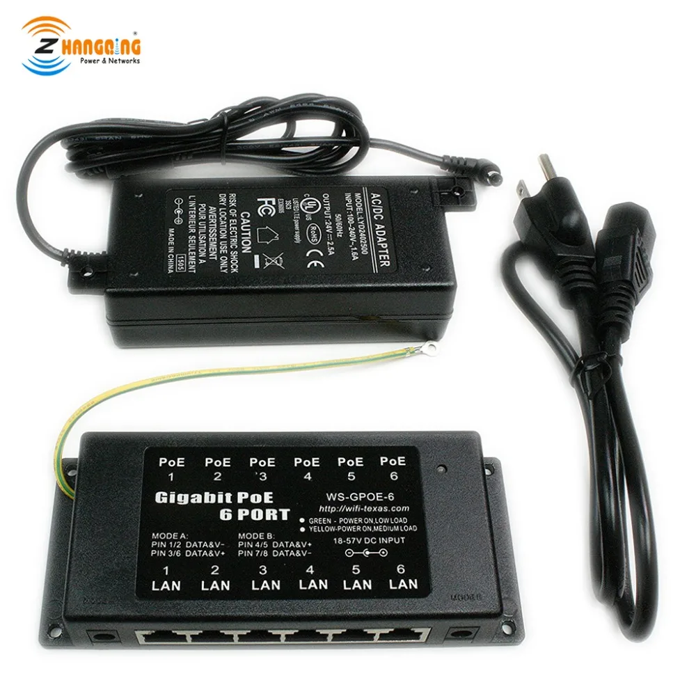 802.3af/at/bt To 24V Passive PoE Converter - Gigabit, 12W Max, Surge Protected (Black Aluminum)