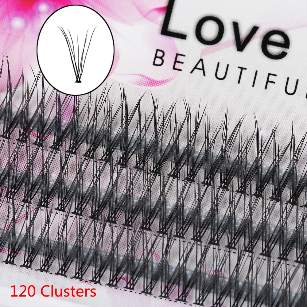 

1SET Individual False Eyelashes C Curl Cluster Flare Thick Long Handmade Eye Lashes Women Eye Makeup Beauty Tool Accessories