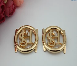 

Round metal golden hardware DIY shoes button shoes flower material luggage accessories + free shipping