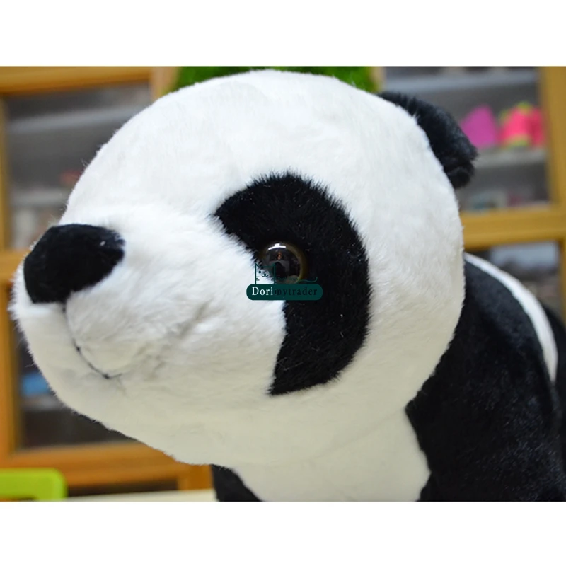 Dorimytrader 52cm x 27cm x 21cm Realistic Cute Animal Panda Plush Toy Chair Stuffed Pandas Sofa Can Ride on Children Gift Decoration DY61808 (1)