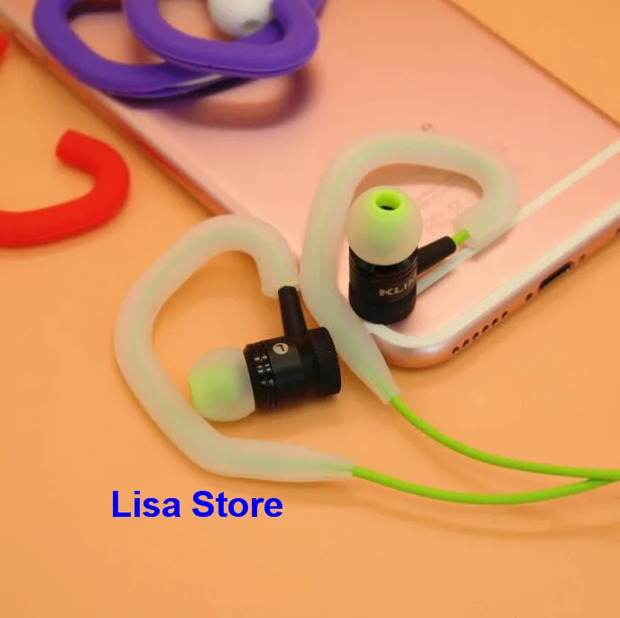 100pcs Eco friendly Removable Soft Silicone Sports Earhook Wire Cable Hanger Compatible with most ear headphones