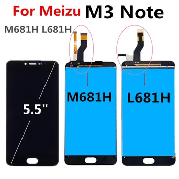 

For Meizu M3 Note LCD L681H M681H M681Q LCD Display Touch Screen Digitizer Assembly 5.5" For Meizu note 3 LCD Black White