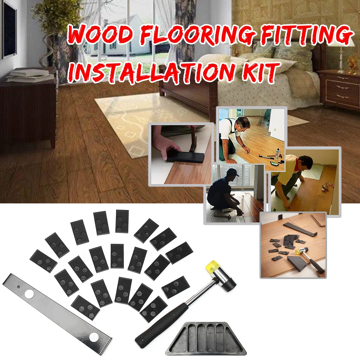 

Wood Flooring Laminate Installation Floor Fitting Kit Set Tool Wooden DIY Home Hand Tool Sets