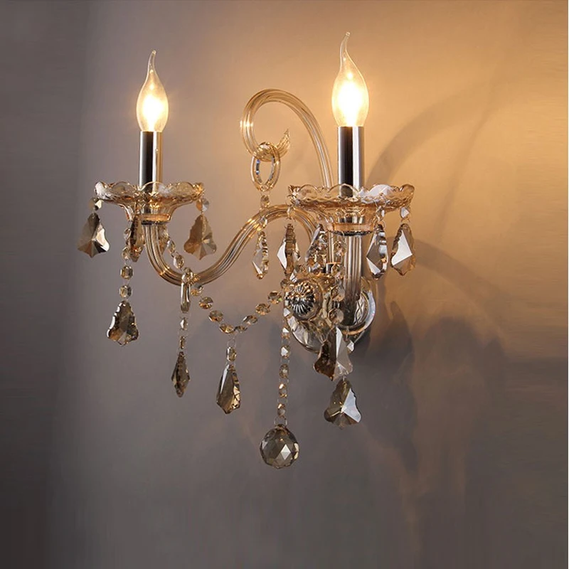 Us 76 5 15 Off Crystal Candle Wall Lamp Led Reading Light Wall Mounted Bathroom Light Wall Sconce Led Reading Light Mounted Bedroom Wall Lamps In