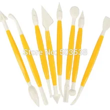 8 шт./лот, пластиковые глиняные инструменты, глиняные скульптурные инструменты, пластиковые тисненые ручки, инструменты для художников, детские игрушки. Материал для рукоделия. Опт