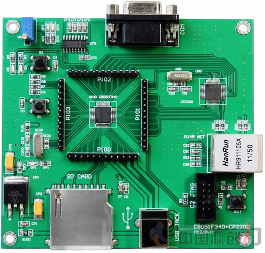 

MCU-C8051F340-I development board /CP2200/ Ethernet /U disk / file system MCU module