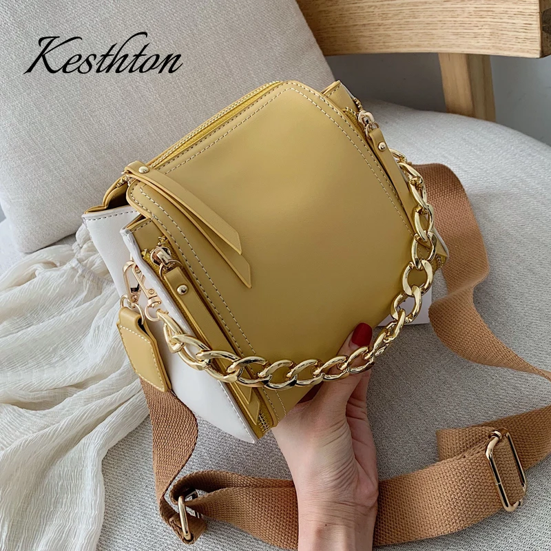 

Mini Designer PU Leather Bucket Bags For Women 2019 Ladies Solid Color Chain Shoulder Messenger Bag Female Travel Handbags