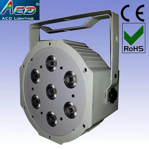 

free shipping Stock LED Stage Lights 7*10w 4in1 rgba LED DMX Stage par Lighting Effect DMX512 Led Flat for stage 10pcs/fly case