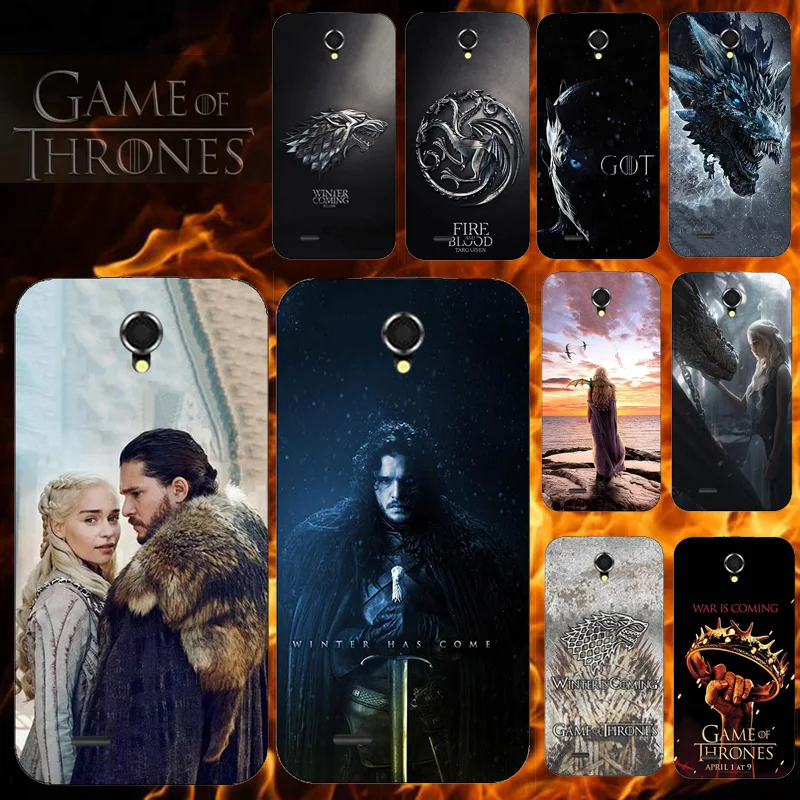 

Phone Case for Lenovo S820 S 820 Soft TPU Silicone Cover For Lenovo S820 for Game Of Thrones Seasons 8 Dragon Jon Snow Daenerys