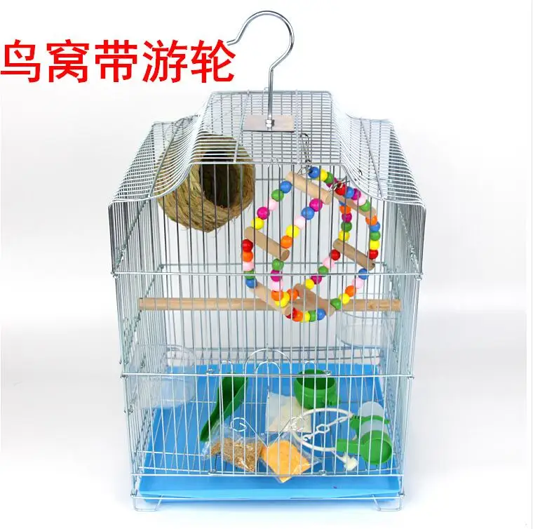 Title 8, 1PCS budgerigar bird cage large stainless steel...