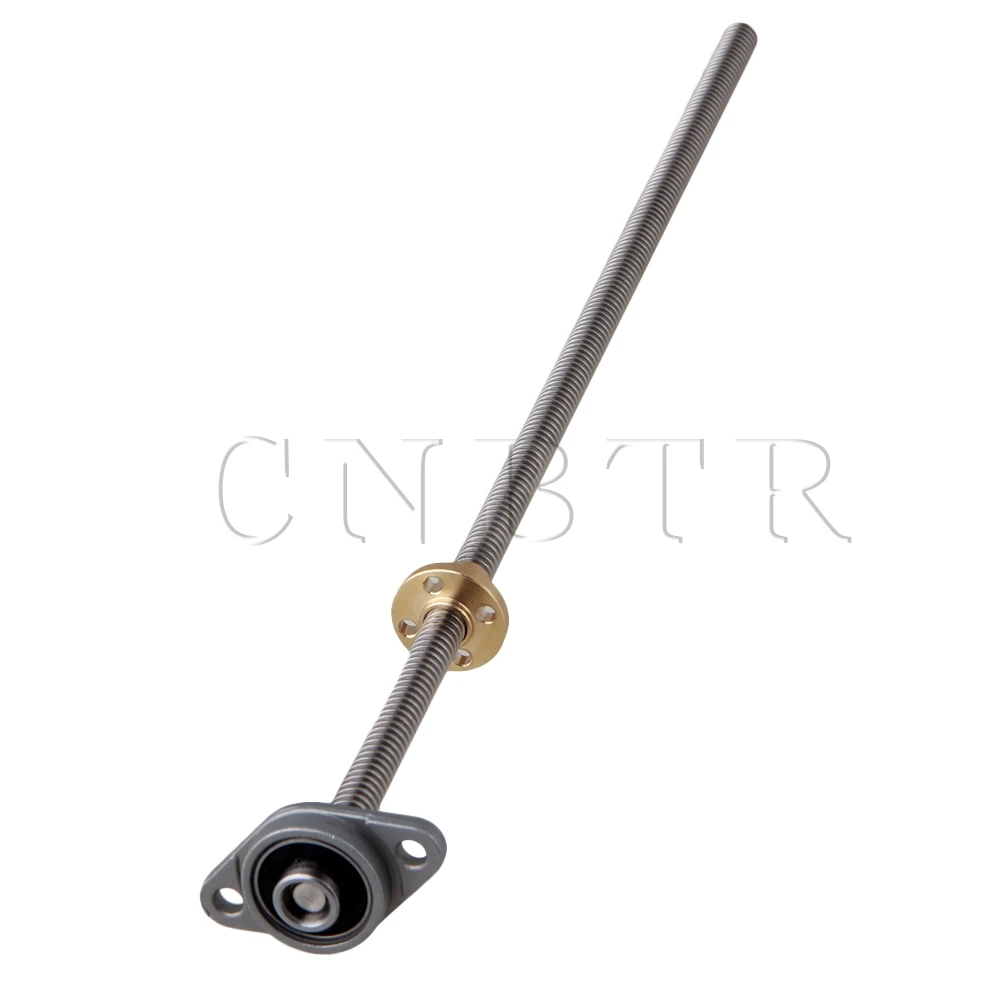 CNBTR Vertical 2mm Lead Screw 350mm T8 Lead Nut Flange Mounting Bearing Setin Screws from Home
