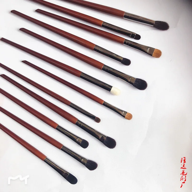 

European retro magic wand handle Makeup Brushes Set 12 pcs/lot Eye Shadow Blending Eyeliner Eyelash Eyebrow Brushes For Makeup