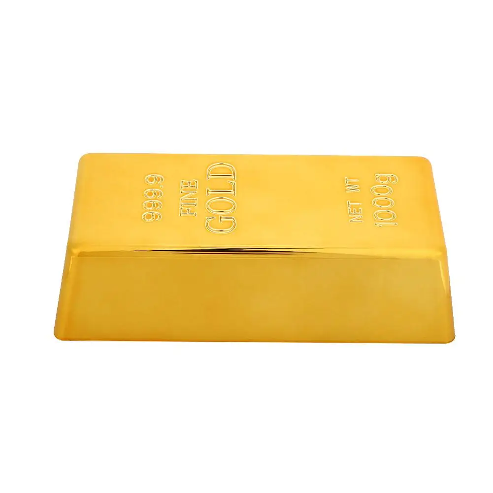 

Golden Deluxe Fake Gold Bar Gold Brick Creative Paperweigh Bullion Door Stop Simulation Dorpshipping
