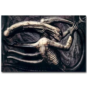

0080A ALIEN - HR Giger LI 2-Wall Sticker Silk Poster Light Canvas Decoration
