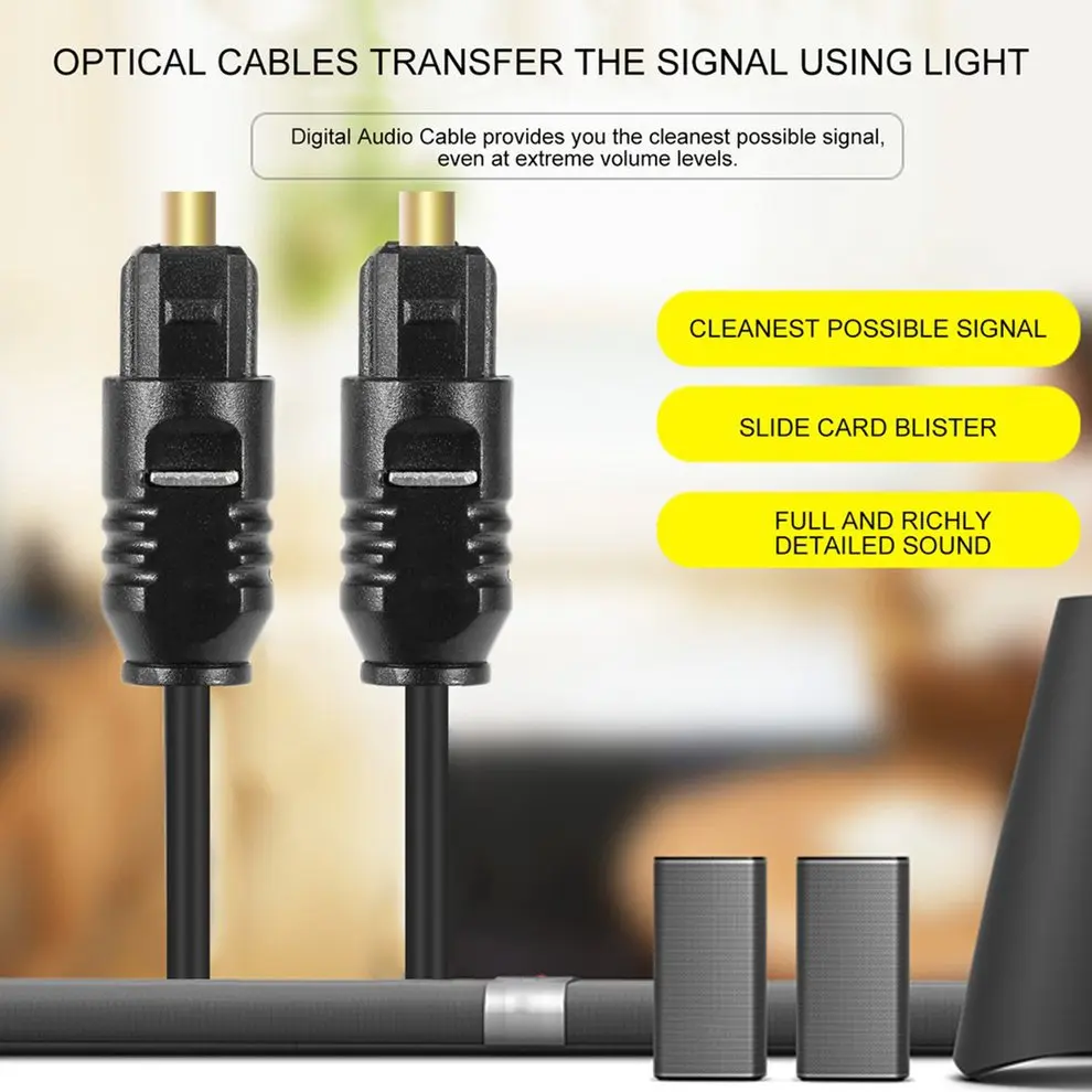 

10 Pcs New 1.8 M Black Digital Optical Fiber Optic Toslink Audio Cable Connect Cable Cord Mobile Phone Cables Accessories