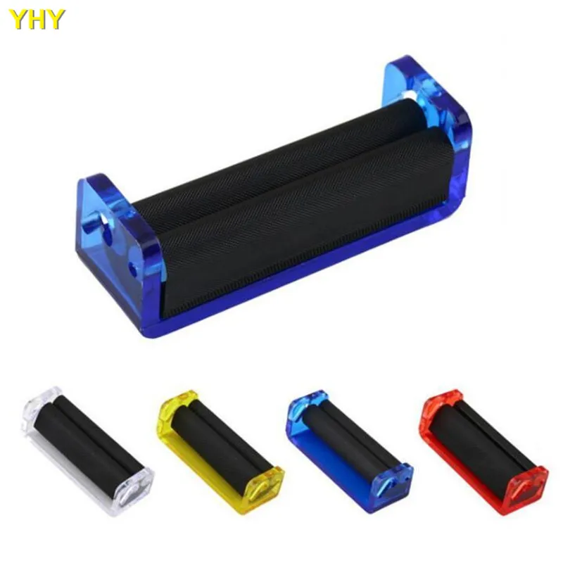 

70MM Plastic Cigarette Roller Tobacco Rolling Machine Hand Rolling Cigarette Maker Randomly Color Smoking Accessories Household