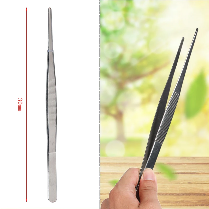 1pcs multi-popuse Stainless Steel Tweezers High-precision household medical extension long Electronic repair Food tweezers (2)