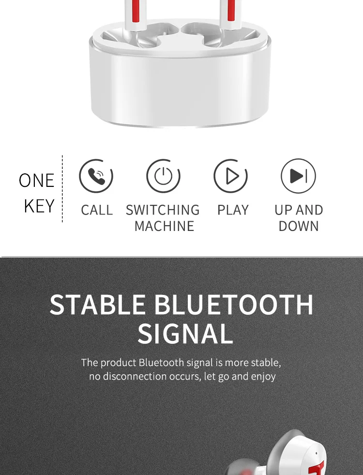 Bluetooth 5.0 Earphones TWS Wireless Headphones Blutooth 3D Stereo Earphones In-Ear Sports Earbuds Headset For All Smart Phone