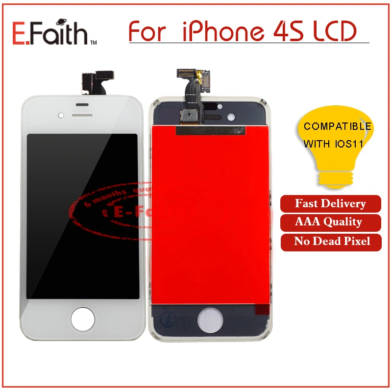 EFaith 20 шт./лот AAA высококачественный дисплей без битых пикселей для iPhone 4 4G