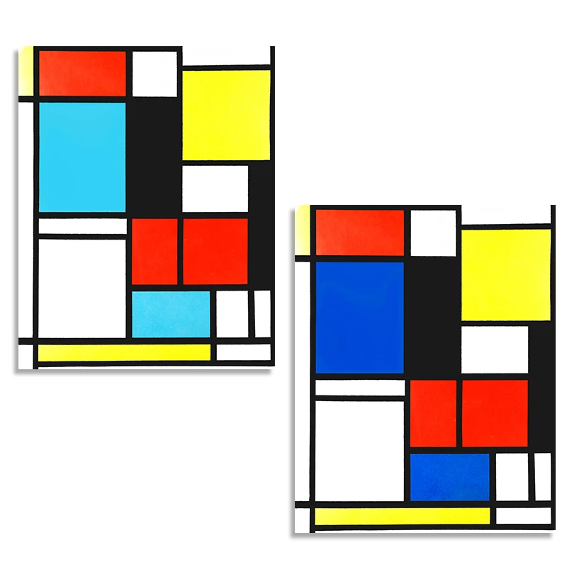 

Piet Cornelies Mondrian Classic Art Geometry Line Red Blue Yellow Composition Canvas Print Painting Poster Wall Decor Home Decor